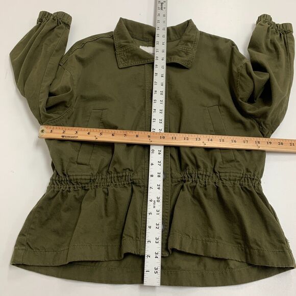 Madewell Highbury Military Jacket Button Up Womens S Small Avocado Stand Collar - Picture 7 of 13
